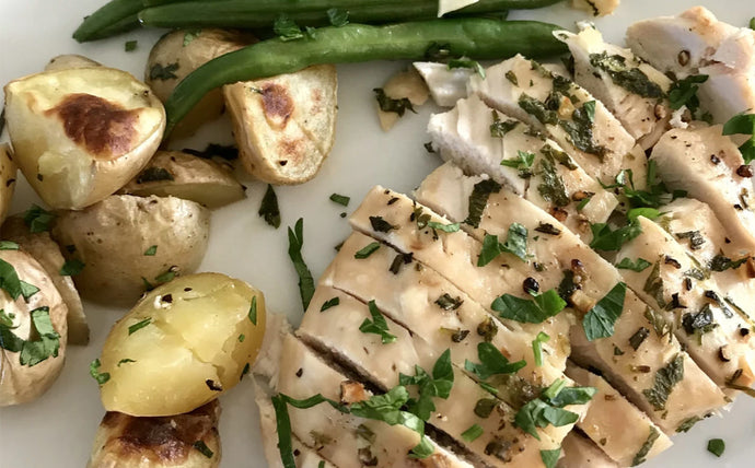 Sheet Pan Garlic Herb Butter Chicken & Potatoes