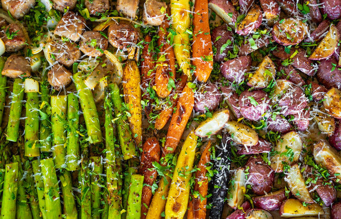 Sheet Pan Vegetables and Sausage